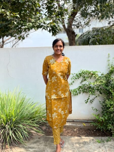 Yellow cotton cord set