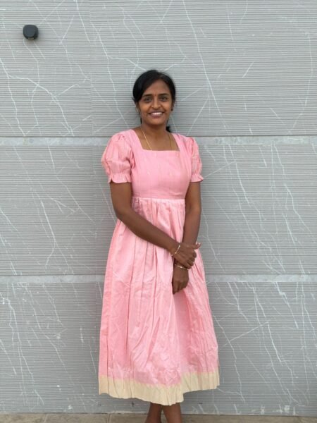 Cotton candy baby pink maxi  (with lining )